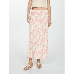 Mango Maxi szoknya Julieta 67087908 Rózsaszín Regular Fit