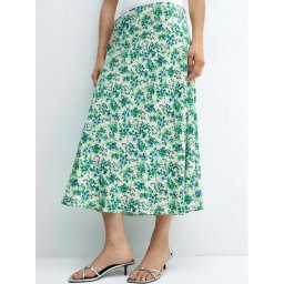 Mango Trapéz szoknya Bombay6 67075743 Zöld Regular Fit