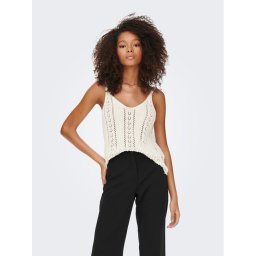 ONLY Felső Lyzet 15277573 Ekru Regular Fit