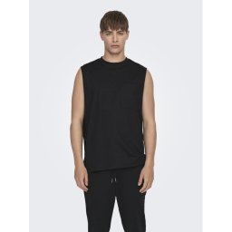 Only & Sons Trikó Fred 22025300 Fekete Relaxed Fit