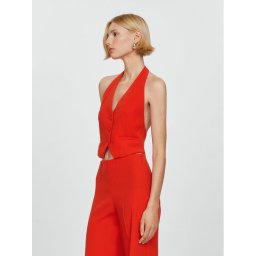 Mango Öltönymellény Iguana 67086336 Narancssárga Slim Fit