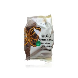 Natural gluténmentes Karob-gyömbéres rizskeksz 150 g