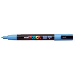 UNI Dekormarker, 0,9-1,3 mm, UNI "Posca PC-3M", égszínkék