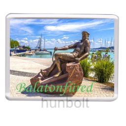 Balatonfüred Bujtor István szobor hűtőmágnes (műanyag keretes)