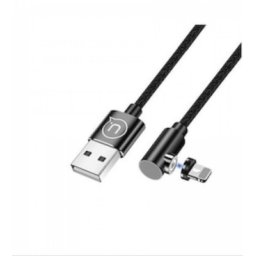 USB Lightning Apple kabel 1m Magneses/Fekete Usams SJ444B