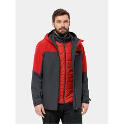 Jack Wolfskin Outdoor kabát Glaabach 3In1 Jkt 1115291 Piros Regular Fit