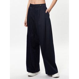 Tommy Hilfiger Szövet nadrág WW0WW38596 Sötétkék Wide Leg