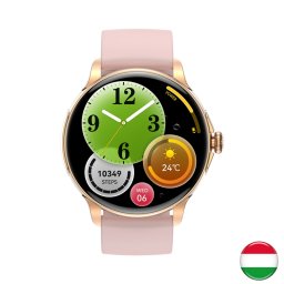 Aberto Lirox Rosegold okosóra- Rózsaszín szilikon szíjjal
