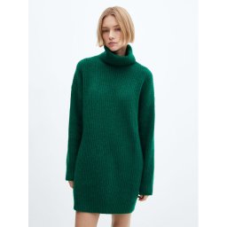 Mango Kötött ruha Robert 67090460 Zöld Oversize