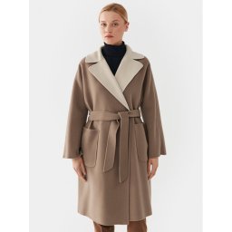 Weekend Max Mara Gyapjú kabát Rail 2350160239 Bézs Regular Fit