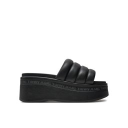 Tommy Jeans Papucs Tjw Wedge Sandal EN0EN02455 Fekete