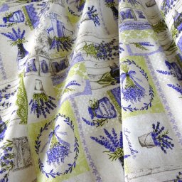LAVANDA HOME, levendula mintás lakástextil, dekorvászon