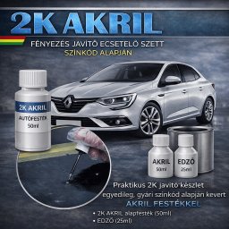 2K Fényezés Javító Autófesték Stift - Színkód Alapján (AKRIL színek)