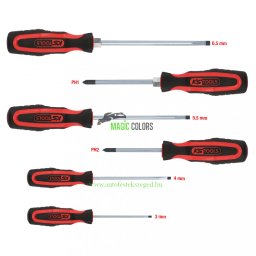 ERGOTORQUEplus Csavarhúzó készlet, 6 db-os, lapos, PH