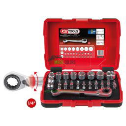 KS-TOOLS 1/4" dugófej és bithegy készlet (31db)
