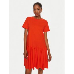 United Colors Of Benetton Hétköznapi ruha 3U53DV01H Piros Relaxed Fit