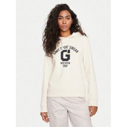 Gant Pulóver Logo 4200847 Ekru Relaxed Fit