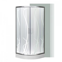 Spirit BAMBOO 80x80x194 cm íves zuhanykabin, erősített akril zuhanytálcával