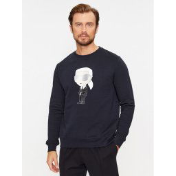 KARL LAGERFELD Pulóver Sweat Crewneck 705071 500951 Sötétkék Regular Fit