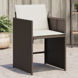 vidaXL 4 db barna polyrattan kerti szék párnával