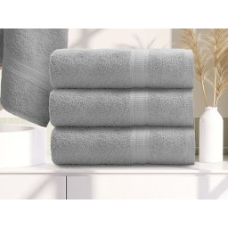 BIBAZ világosszürke törölköző 50x100 cm, 100% pamut