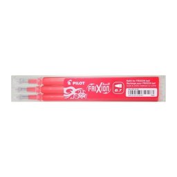 Rollertoll betét golyóméret 0,7mm, 3 db/csom Pilot Frixion Ball/Clicker, írásszín piros