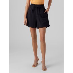 Vero Moda Szövet rövidnadrág Carmen 10278931 Fekete Loose Fit