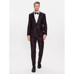 Boss Öltöny H-Huge-2Pcs-Tux-231 50502449 Bordó Slim Fit