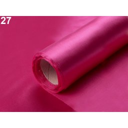 Egyszínű poliészter dekor szatén anyag, 36cm, 9m, 720912, pink