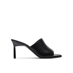 Calvin Klein Papucs Heel Mule 70 Lth HW0HW01948 Fekete