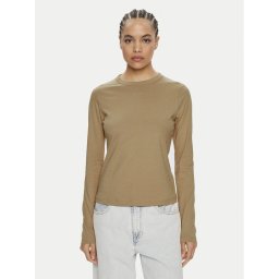 Calvin Klein Blúz Nano Logo K20K207572 Bézs Regular Fit