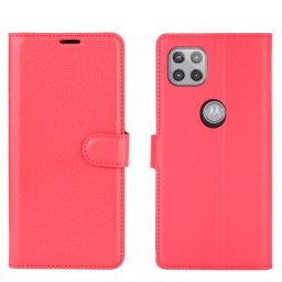 LITCHI Wallet tok Motorola Moto G 5G piros