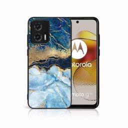 PROTEMIO MY ART Védőburkolat: Motorola Moto G73 5G BLUE MARBLE (141)