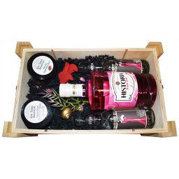 Nőnapi Historia Pink Gin Tonik szett kis faládában