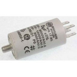 Mosógép, mosogatógép alkatrész, 5,0UF, 450V, INDÍTÓKONDENZÁTOR Arcelik, Ariston, BEKO, Whirpool, Indesit motorokhoz ew04167