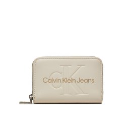 Calvin Klein Jeans Kis női pénztárca Zip Around Mono K60K612255 Ekru