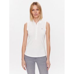 Tommy Hilfiger Pólóing WW0WW37819 Fehér Slim Fit
