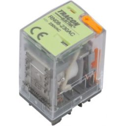 Miniatűr teljesítményrelé tesztgombbal és állapotjelzéssel 230V AC / 2×CO (12A, 230V AC / 28V DC)