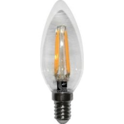 Ledes izzó COG Gyertya formájú E14 4W Átlátszó Meleg Fehér 2800k 230V
