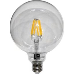 Ledes izzó COG Gömb formájú 125mm Szabályozható E27 10W Átlátszó Meleg Fehér 2800k 230V