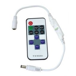 LED vezérlő; mini, távirányítóval 12-24 VDC, 12 A