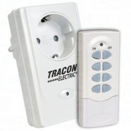 Távkapcsolós csatlakozóaljzat, 1 aljzat, 1 távírányító 230VAC, 50Hz, 3600W, IP20, 433,92MHz