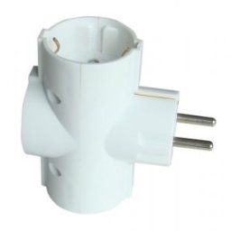 Többférőhelyes átalakító csatlakozó, normál, fehér 3×SHUKO, max.16A, 250V