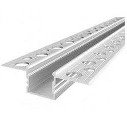 Gipszkarton Led profil (Takaró búra nélkül) Alumínium H:15mm L:2m W:52mm Ezüst