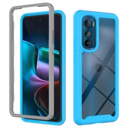 DUAL Kétoldalas borítás Motorola Edge 30-hoz világoskék