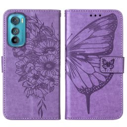 ART BUTTERFLY Pénztárcahuzat Motorola Edge 30 lila