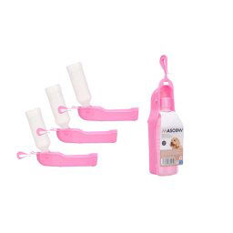 ANIMAL utazós palack kutyáknak 250 ml, rózsaszín
