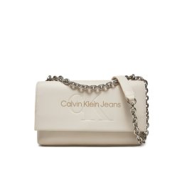 Calvin Klein Jeans Táska Sculpted Ew Flap Wichain25 Mono K60K612221 Ekru