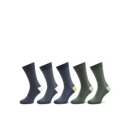 Jack&Jones 5 pár hosszú szárú férfi zokni Vintage 12256493 Sötétkék