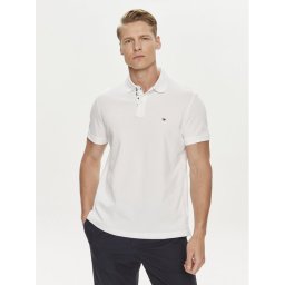 Tommy Hilfiger Pólóing Palm Under Collar MW0MW34738 Fehér Regular Fit
